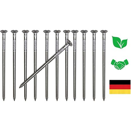 Gardemics Aluminium Nägel für Nistkästen & Futterhäuser - Perfekt für eine baumfreundliche und ungefährlicher Befestigung - Inkl. Gratis E-Book - 12 Stück 4,5x80 mm