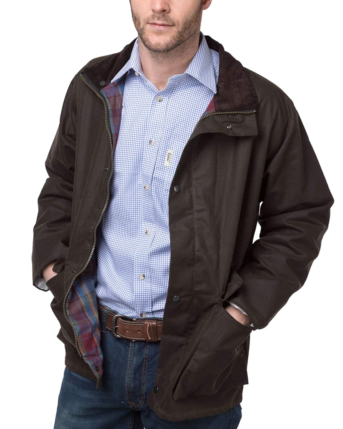 Rydale Men's Olive Cawood Lined Waxed Cotton Wax Jacket Coat For Walking Or Shooting
