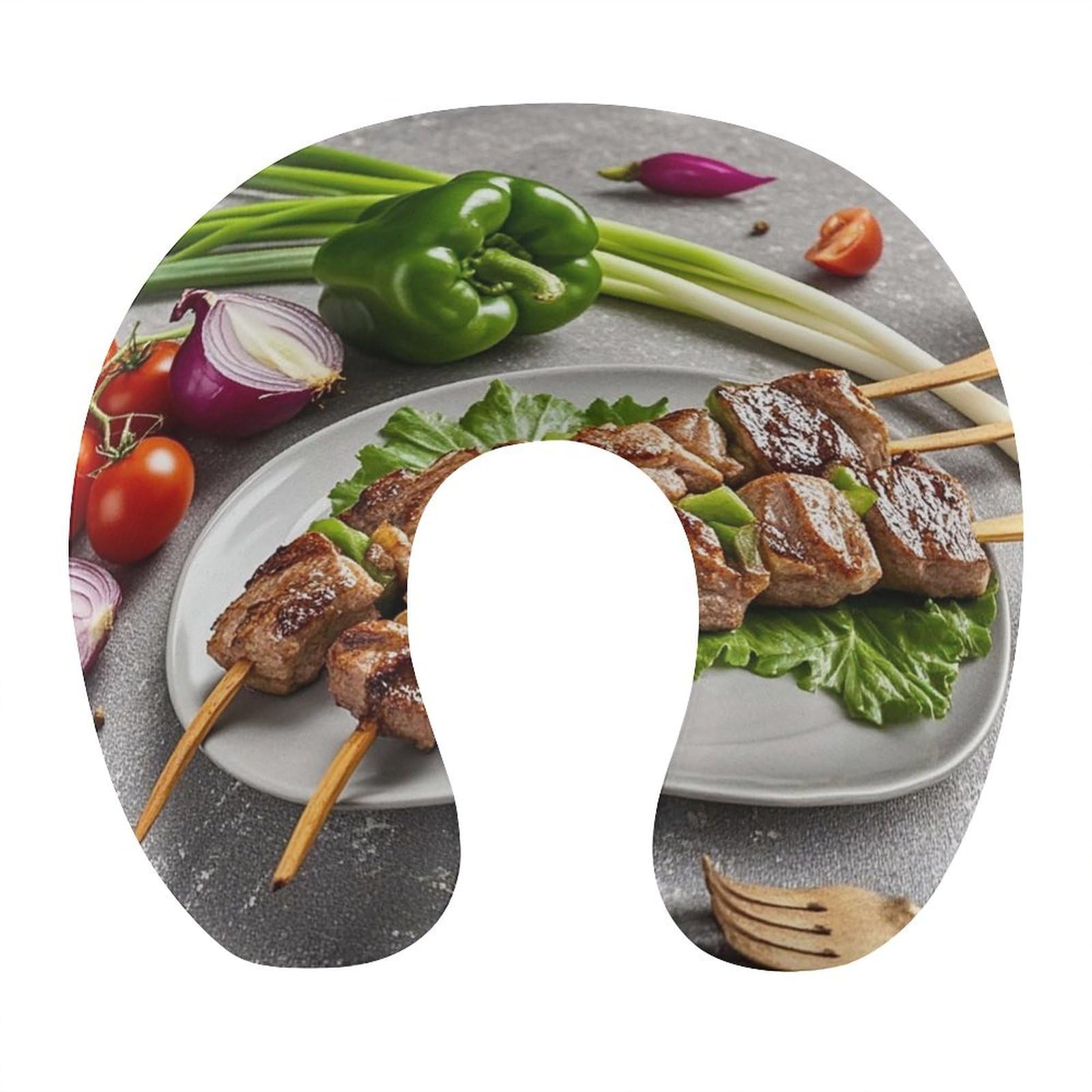 Oreiller de voyage en U BBQ Türkiye anti-fatigue pour trajets sans douleur