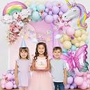 Special You Unicorn Theme Birthday Decoration Kit for Baby Girl with Pastel Blue, Pink, Peach, Purple Balloons, Butterfly, Cloud, Unicorn Foil Balloon Set, Birthday Decor Items- 47 Pcs gallery image