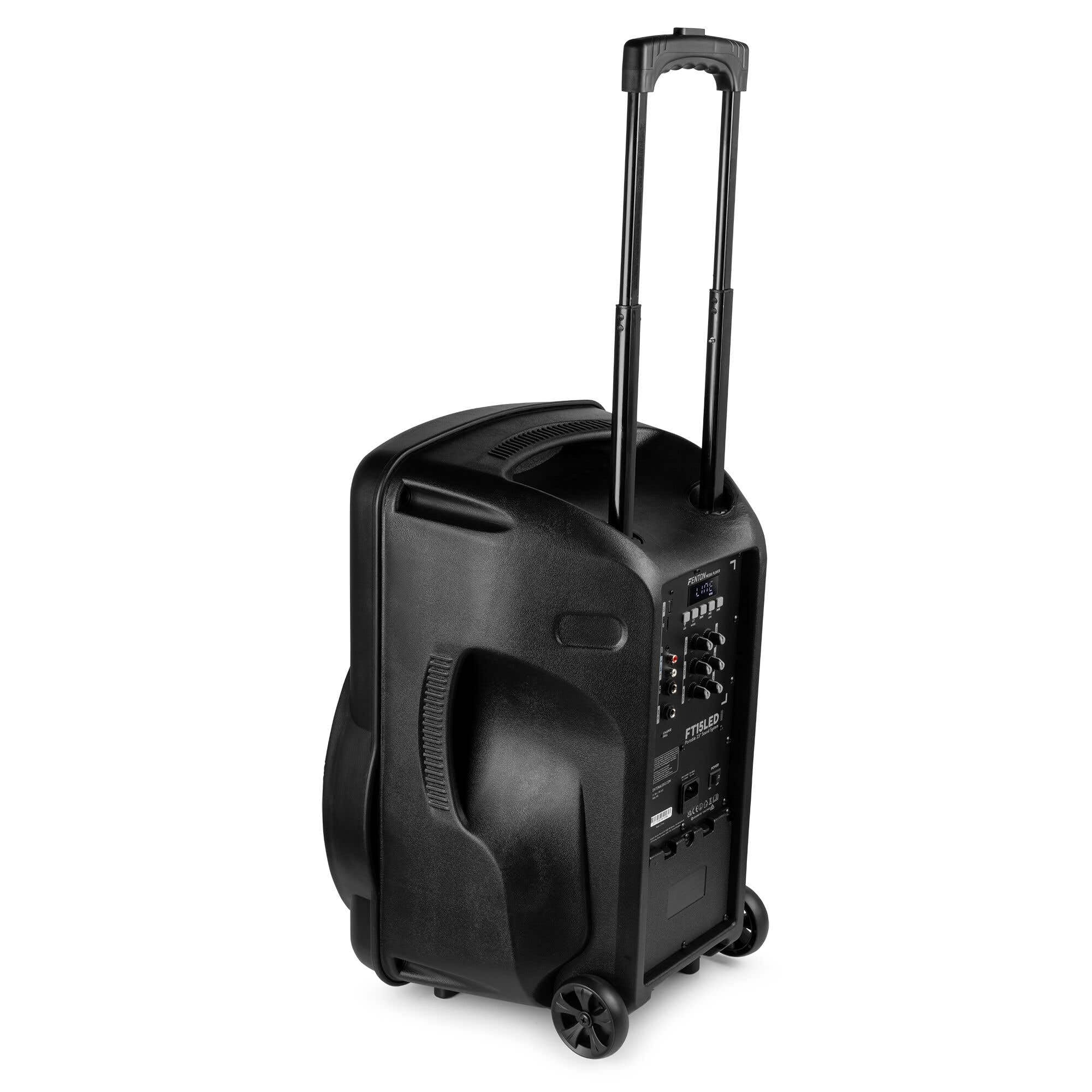 FENTON 170.161 FT10MK2 Sistema Portatile attivo da 450W, con illuminazione LED RGB Woofer da 10” con BT/USB / MP3 e Microfono UHF, Nero (450, Watt)
