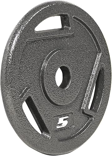 Miniatura 2 de BalanceFrom Placa olímpica de hierro fundido de 2 pulgadas o estándar de 1 pulgada para entrenamiento de fuerza y levantamiento de pesas