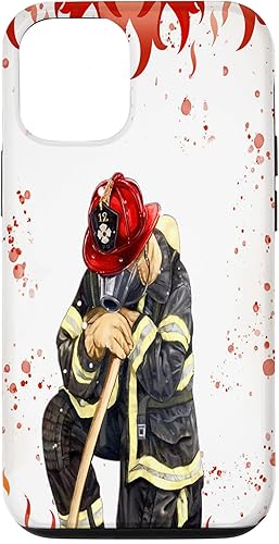 Funda de bomberos cristianos para iPhone 14 Pro Fireman Firefighting Fire Rescue Case