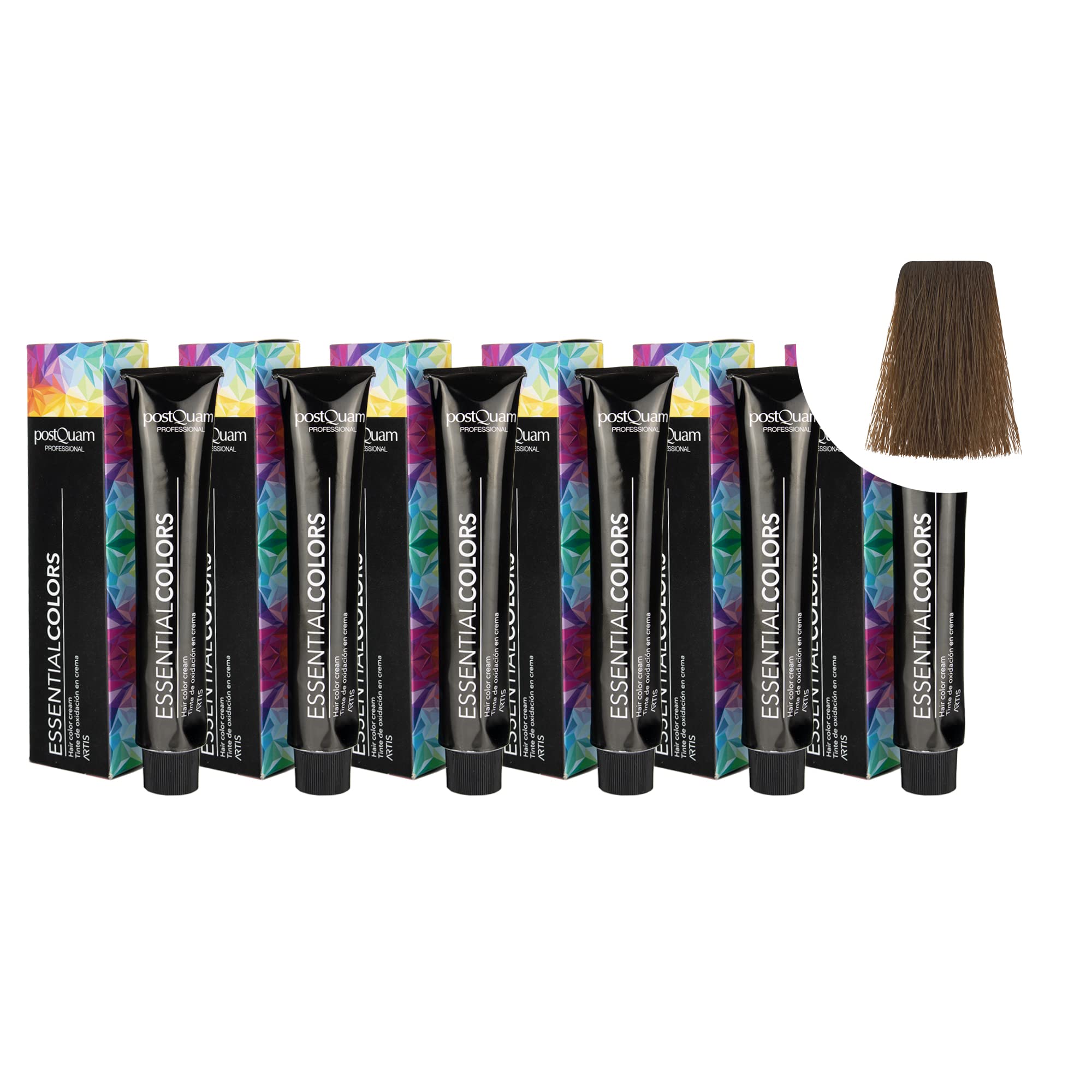 PostQuam - Pack de 6 Tintes de Peluqueria Profesional de Elevado Poder Cubriente | Tinte Permanente 100% Cobertura de Canas Garantiza Color Natural Uniforme y Duradero - Más de 90 Colores Disponibles