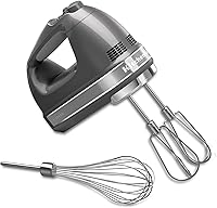 Vista 5 de KitchenAid, Batidora de Mano Digital con 7 Velocidades y Accesorios Turbo Beater II, KHM7210, Plateado Contour