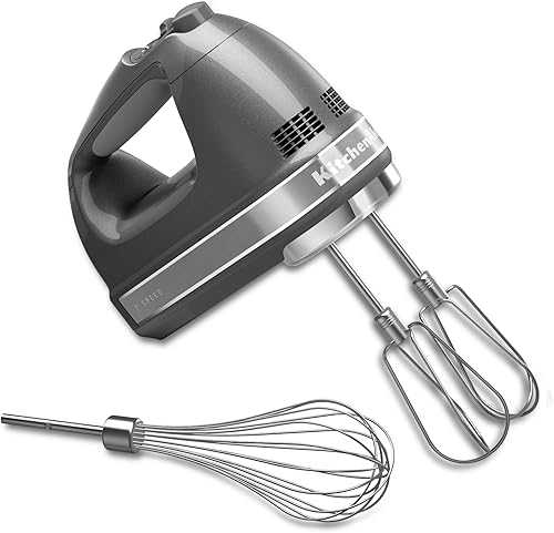 Miniatura 4 de KitchenAid Batidora de Mano Digital con 7Velocidades y Accesorios Turbo Beater II KHM7210 Empire Red