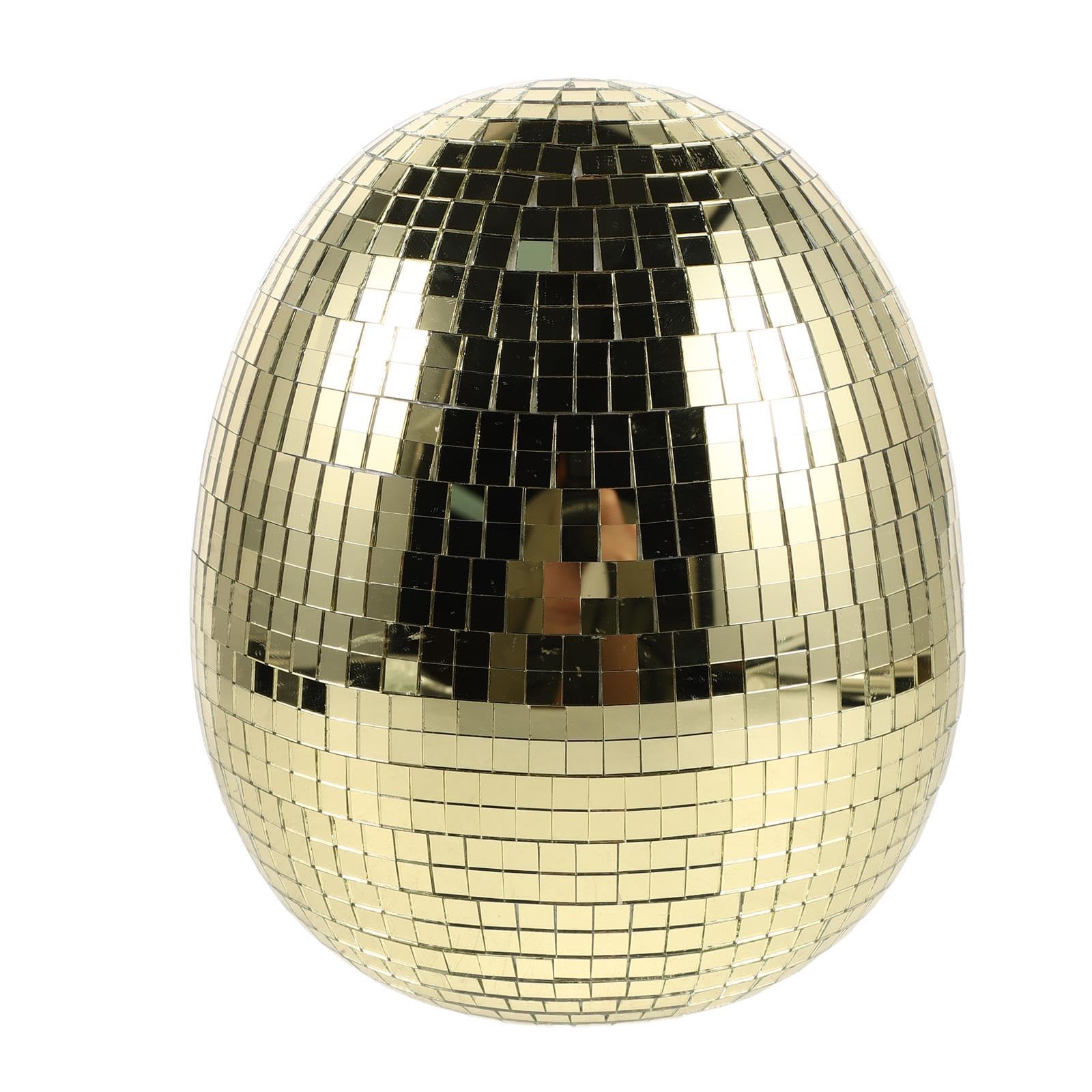 Œuf de Pâques miroir décoration disco dorée pour arbre et mariage