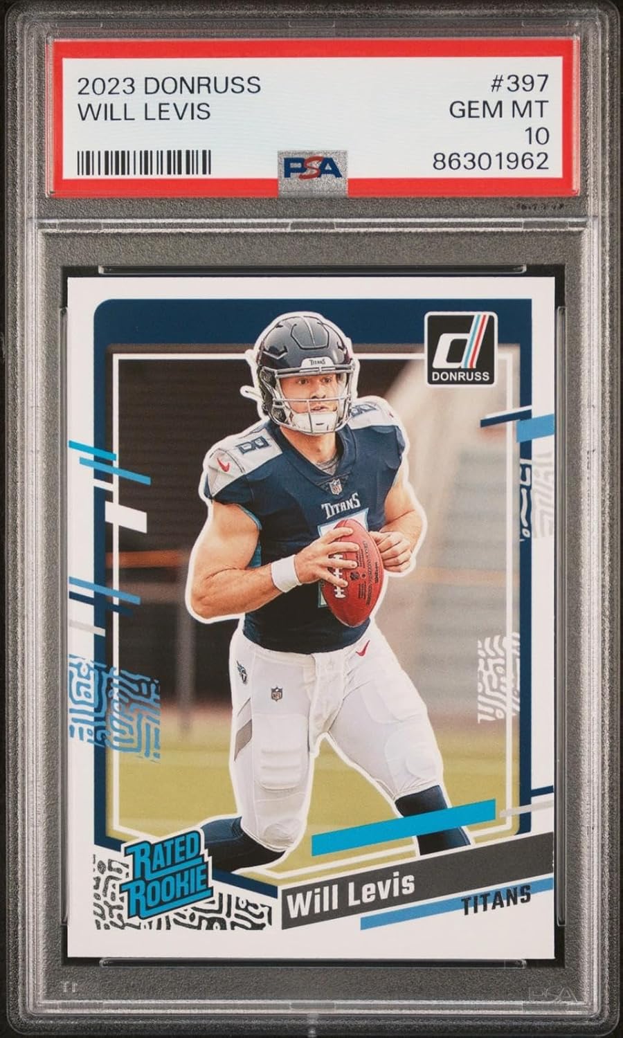 PSA 10 Will Levis 2023 Donruss Football #397 Rated Rookie Card - Unsigned Football Cards