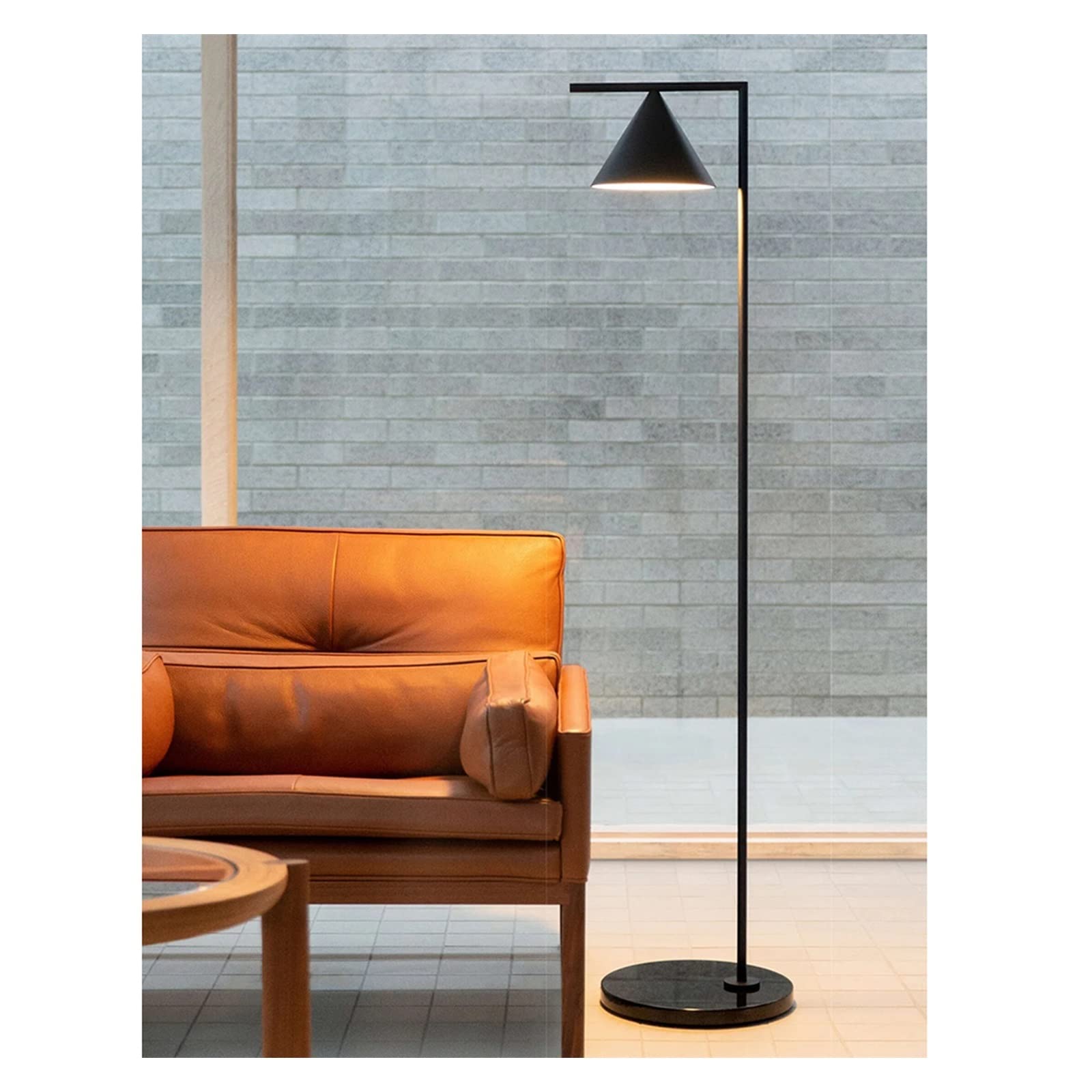 Lámparas Lámpara de pie cobre ajustable (sin fuente luz)(Negro)