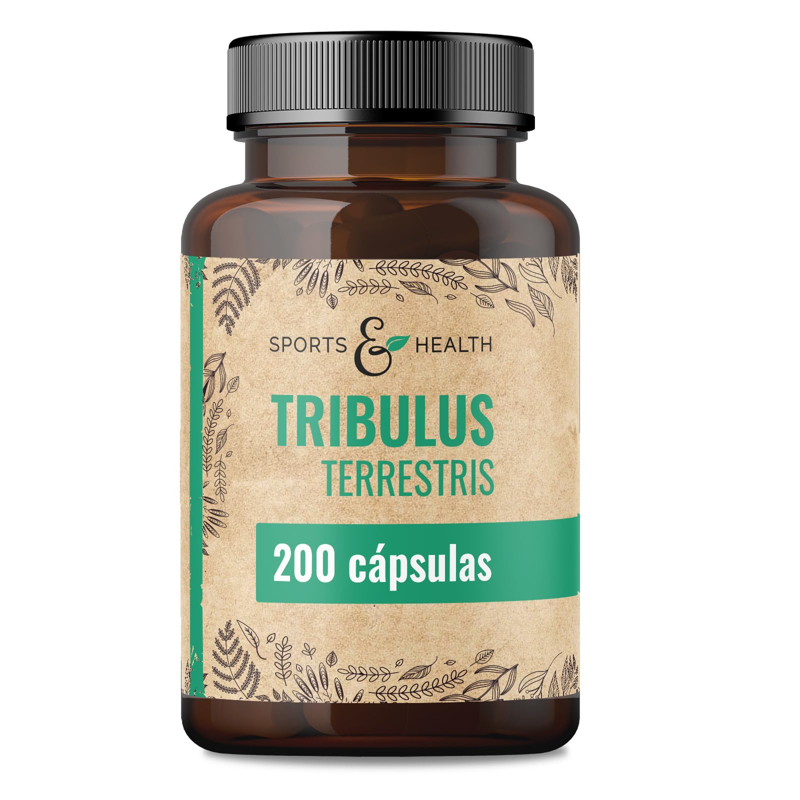 Tribulus Terrestris - 200 Cápsulas - 90% Saponinas - Vegano - Sin Aditivos - Tribulus Terrestris Testosterona