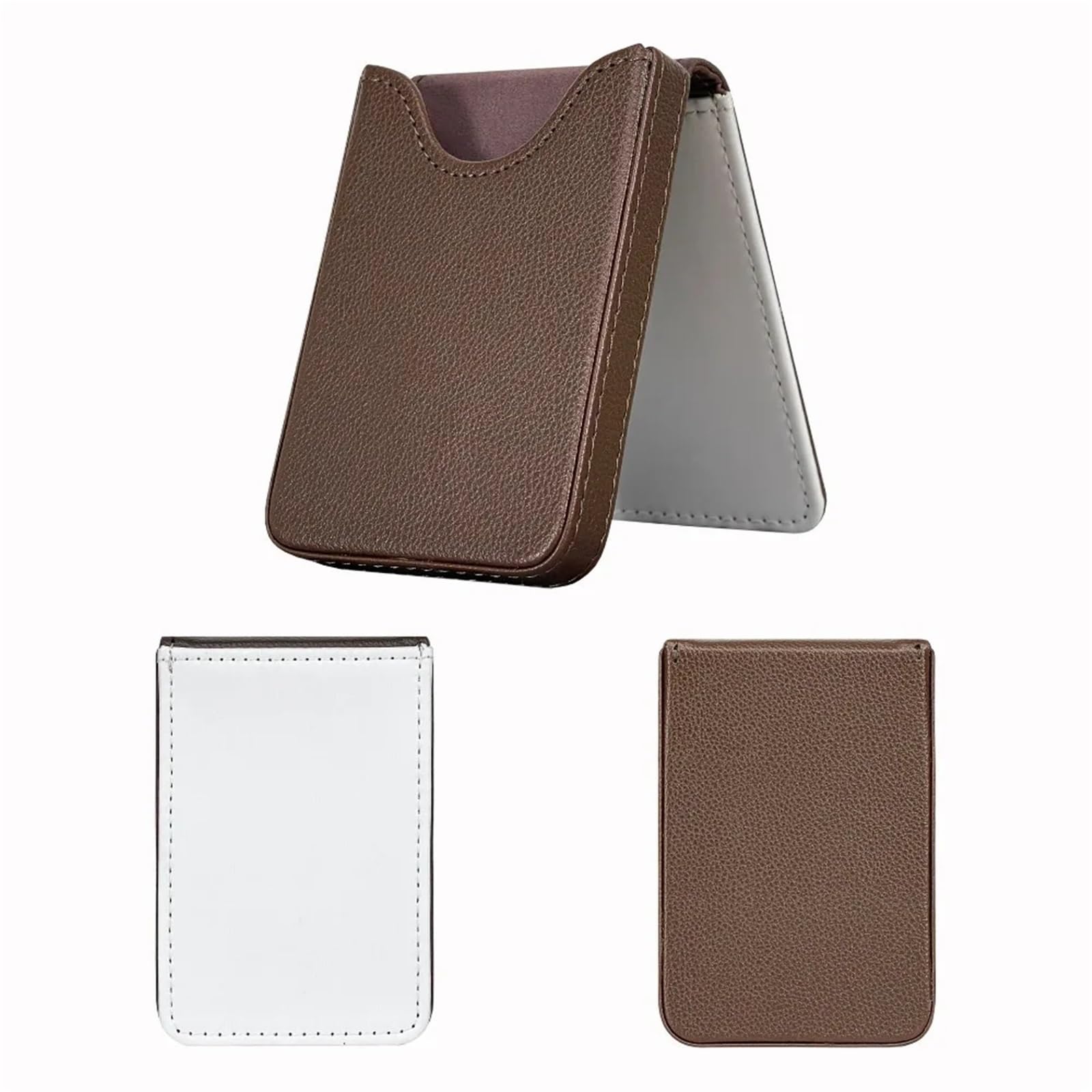 5 szt. etui na wizytówki elegancki design lekki organizer na karty (barwnik kawowy)