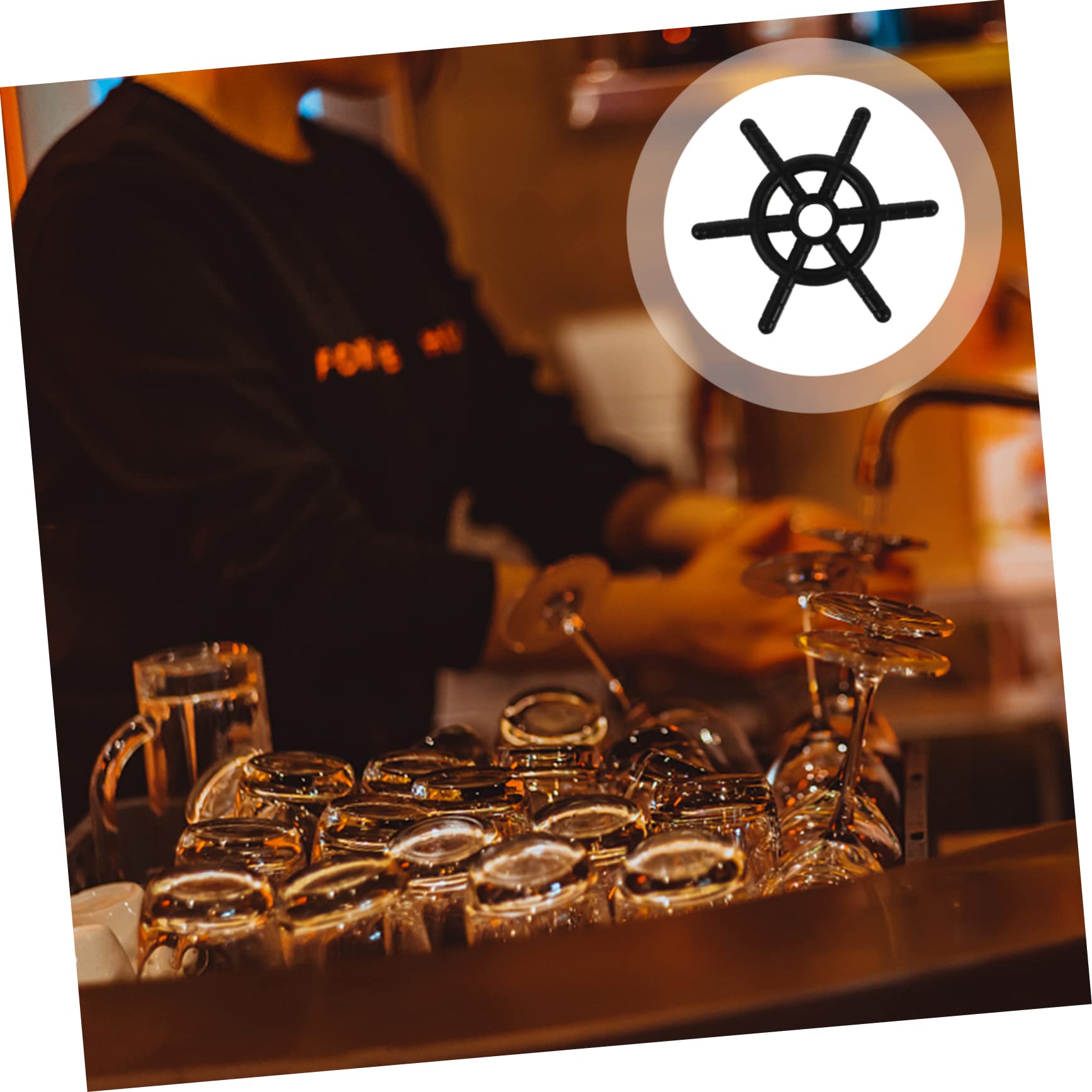 Operitacx 5 Piezas Cabezal de Limpieza de Accesorio de Enjuague Bar Estable y Resistente Restaurantes y Cafeterías