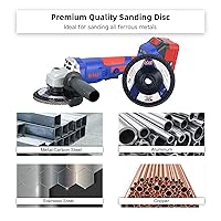 Vista 4 de Sali Paquete de 10 discos de aleta de grano 40 de 4.5 pulgadas x 5/8-11, disco de lijado tipo bisel #27, amoladora angular de grado premium e