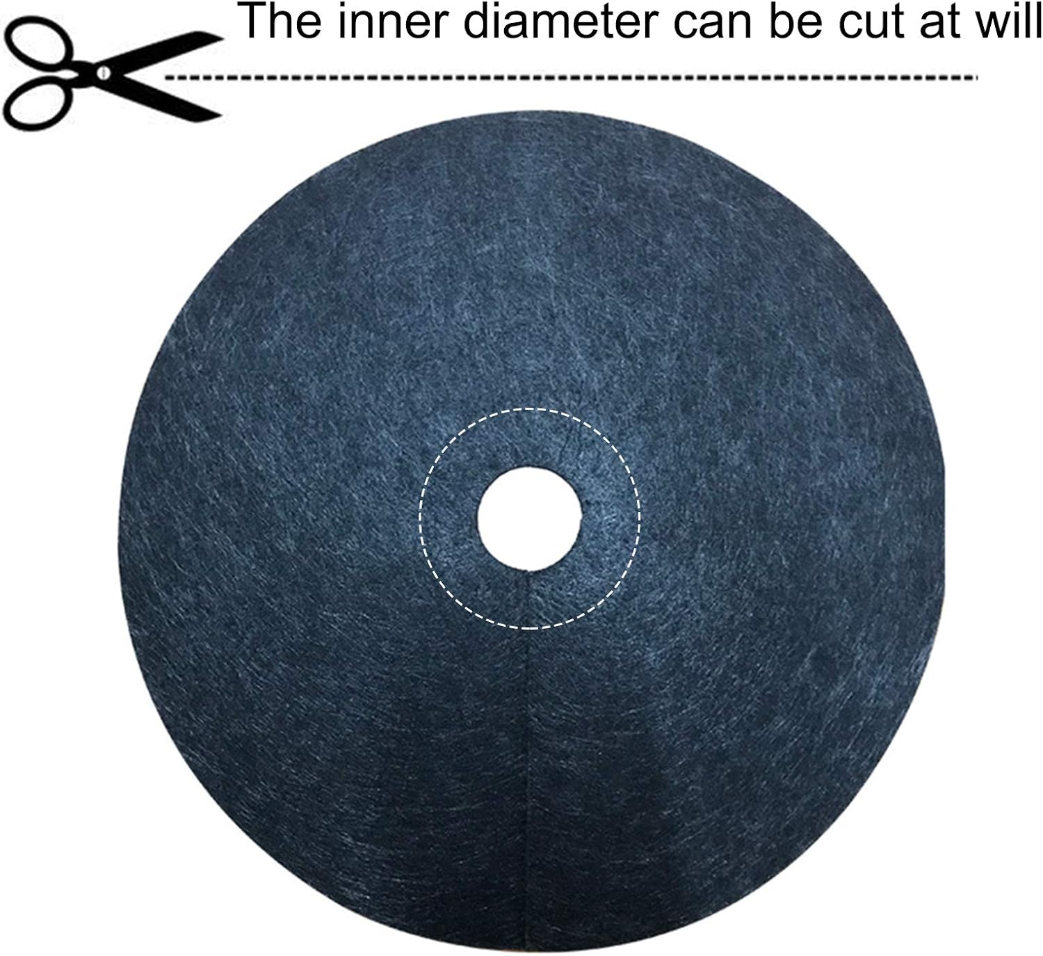 雑草防止マット， 雑草マット12枚、雑草ブロックマルチツリーマットラウンド雑草バリアグランドカバー、ツリーマルチリング植物カバー、屋