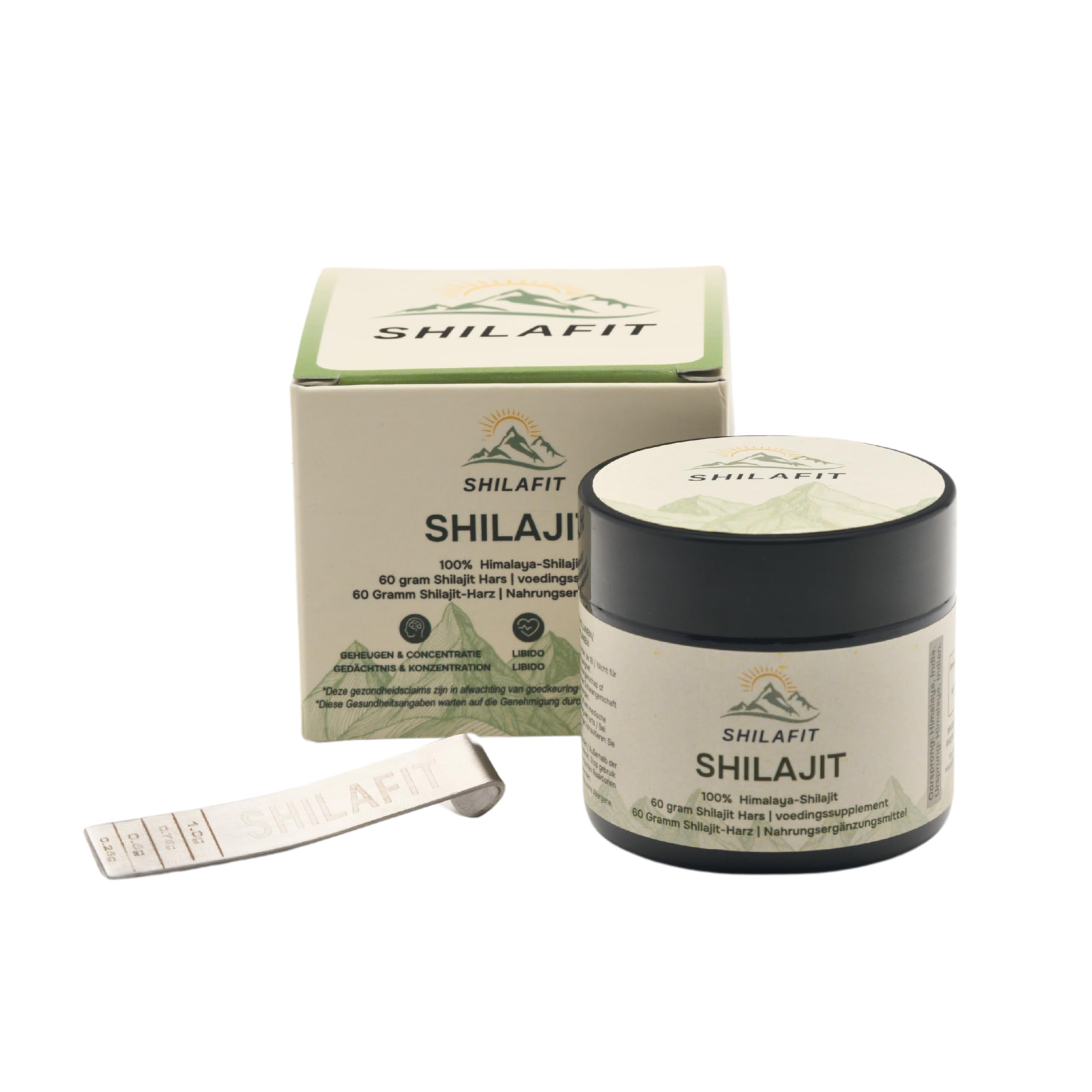 Himalaya Shilajit 60g | 100% Shilajit Original Himalaya Bio | 100% Pure Reich | Harz an Fulvinsäure & Mineralien