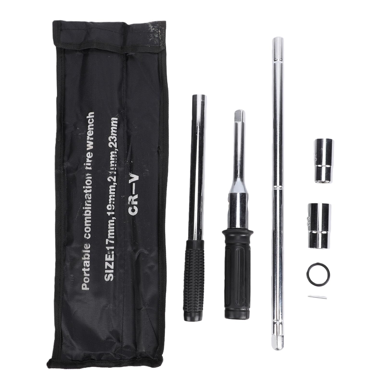 Extended Lug Wrench with 280mm Extension Bar | Stal chromowo-wanadowa poddana obróbce cieplnej, Uniwersalna do sedanów i SUV-ów, Zawiera 4 gniazda