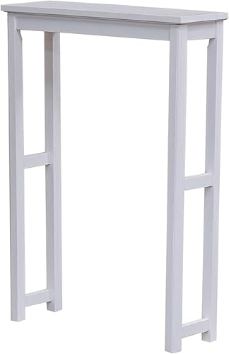 Miniatura 4 de Alaterre Furniture Dorset - Armario con base de inodoro de madera blanca de 27 pulgadas de profundidad x 9 pulgadas de profundidad con compartimento