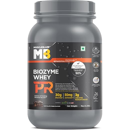 MuscleBlaze Biozyme Whey Protein 1kg 30g