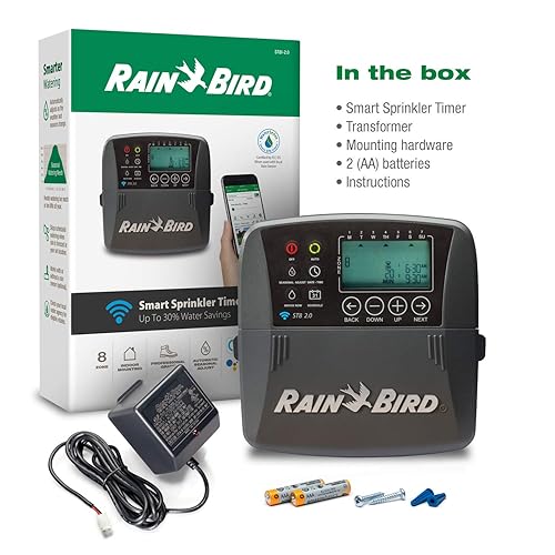 Miniatura 9 de - Rain Bird - AspersorSistema de Riego Temporizadorcontrolador inteligente con WiFi, modelo ST8I-2.0, certificado WaterSense, 8 zonasestaciones,