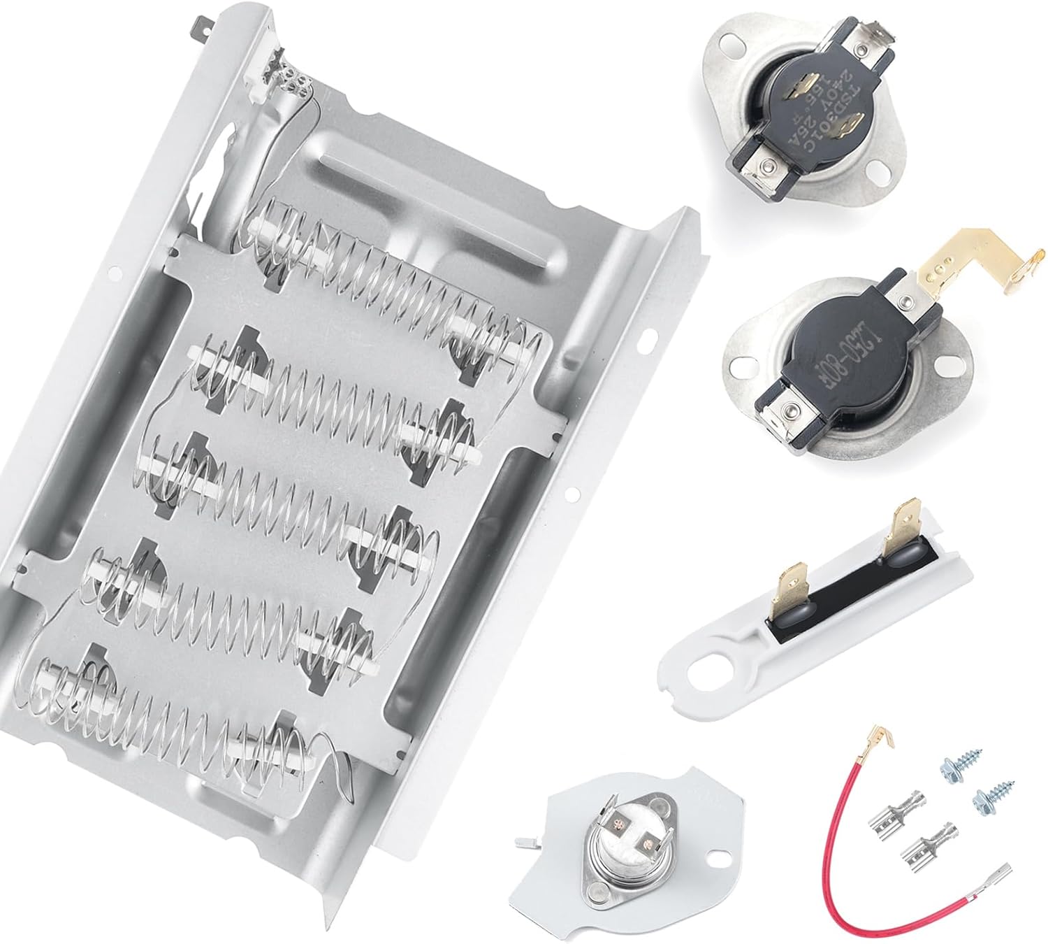 For Maytag MEDX655DW1, MED4500MW0/o, MEDC400VW0/o, MEDC200XW1 Dryer Heating Element Kit and for Admiral AED4475TQ1/0.