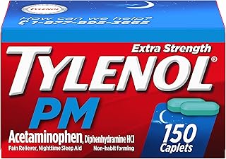 Sponsored Ad - Tylenol PM Extra Strength Nighttime Pain Reliever & Sleep Aid Caplets, 500 mg Acetaminophen & 25 mg Diphenh...