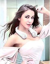 مروحة رقبة عصرية محمولة بدون شفرات مع منفذ USB للحفاظ على البرودة والراحة أثناء السفر وللاسترخاء طوال اليوم