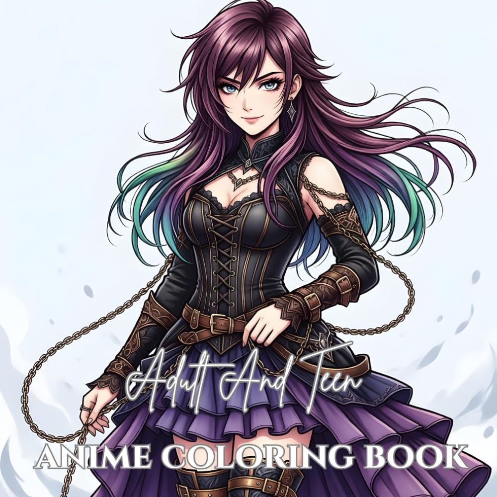 Mind Boost Adult and Teen: Anime coloring book manga