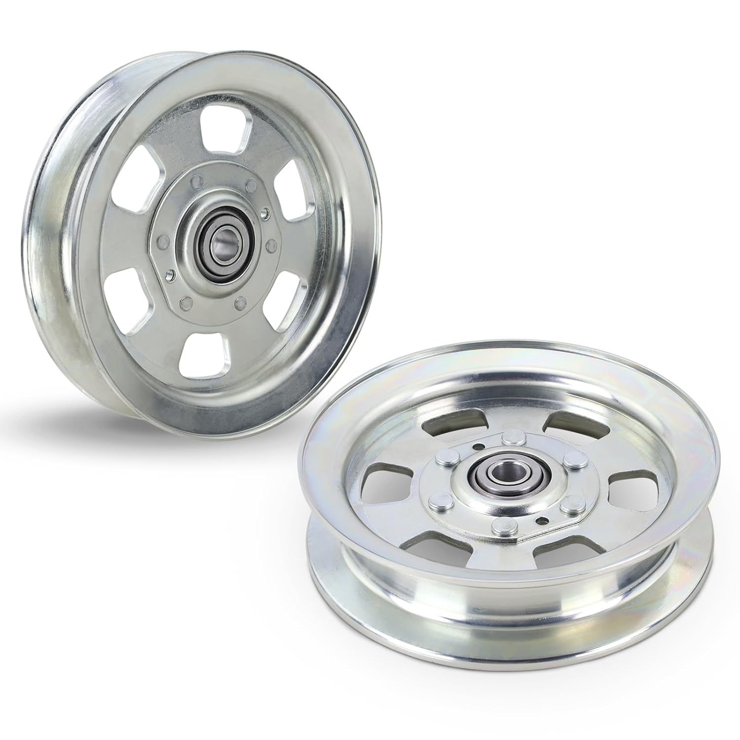 2-Pack 5" Split Idler Pulley Compatible with BadBoy Bad Boy Maverick MZ Magnum Rambler Diesel Outlaw XP Extreme ZT Elite Avenger Repalces 033-8050-00 5104716YP 5102678YP