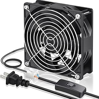 GDSTIME EC Cooling Fan, 120mm Fan, 120mm 38mm AC 110V 115V 120V 220V 240V, Dual Ball Bearing
