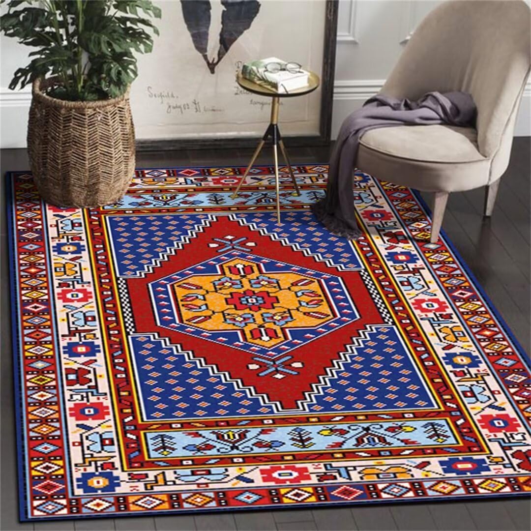 Magnifique tapis décoratif marocain vintage aux finitions soignées