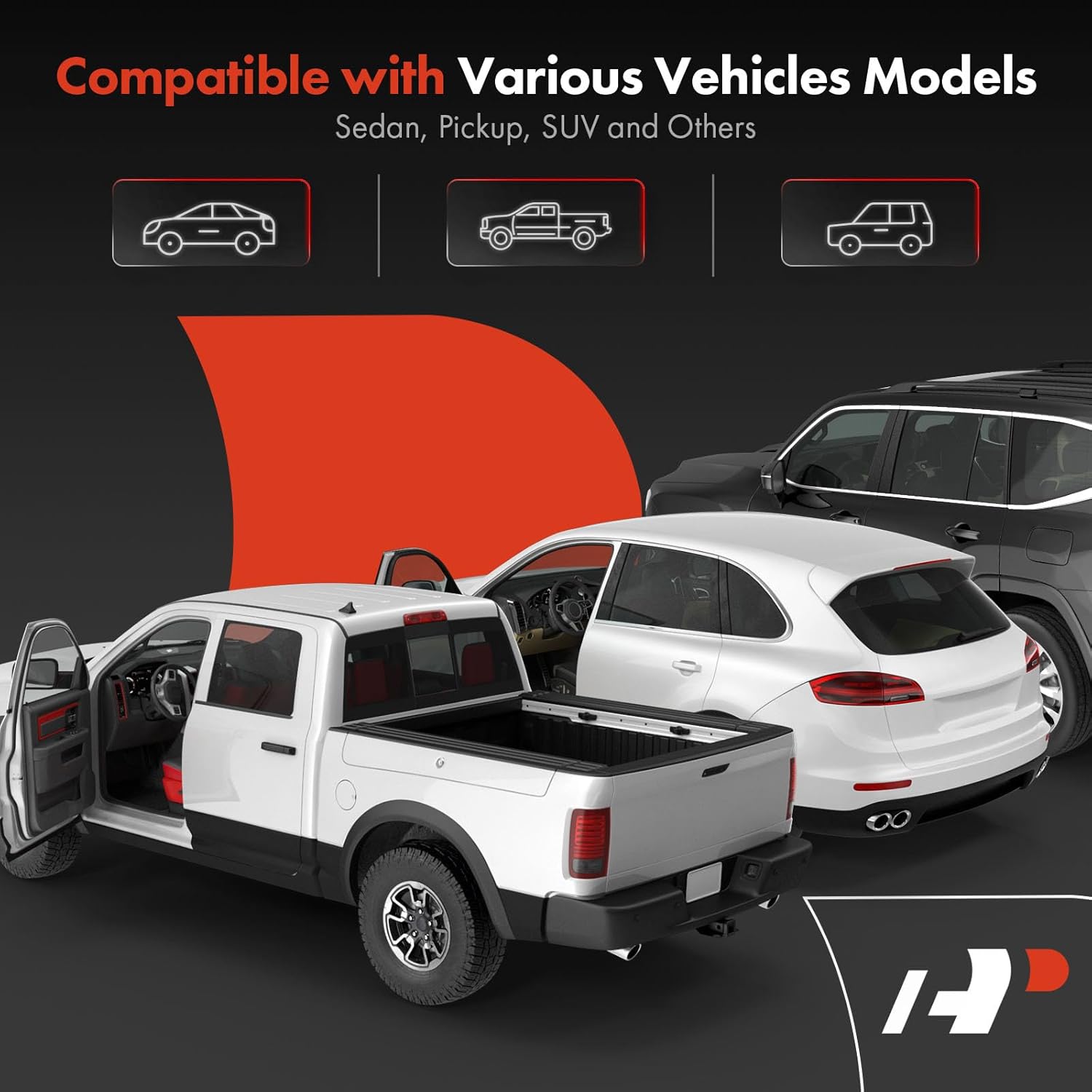 A-Premium Rear Left or Right Door Weather Stripping Seal Strip Compatible with Chevrolet Silverado 1500 2007-2013, Silverado 2500 3500 HD 2007-2014 & GMC Sierra 1500, Driver or Passenger Side