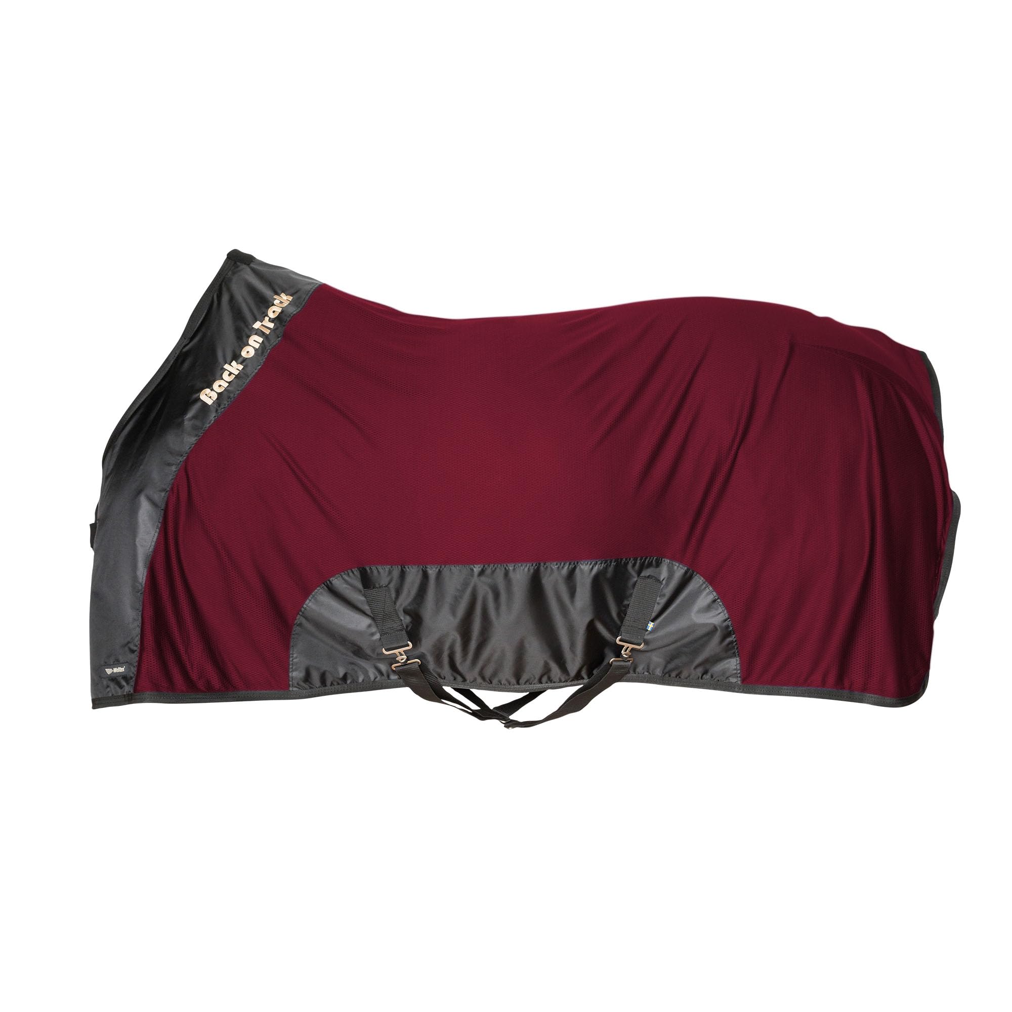 Sábana de malla BACK ON TRACK Royal Mesh de 135 cm color vino para sudadero y transporte