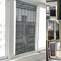 Vista 7 de Persianas enrollables de espejo unidireccional con bloqueo solar, persianas enrollables visibles transparentes para interiores diurnas con ventosas