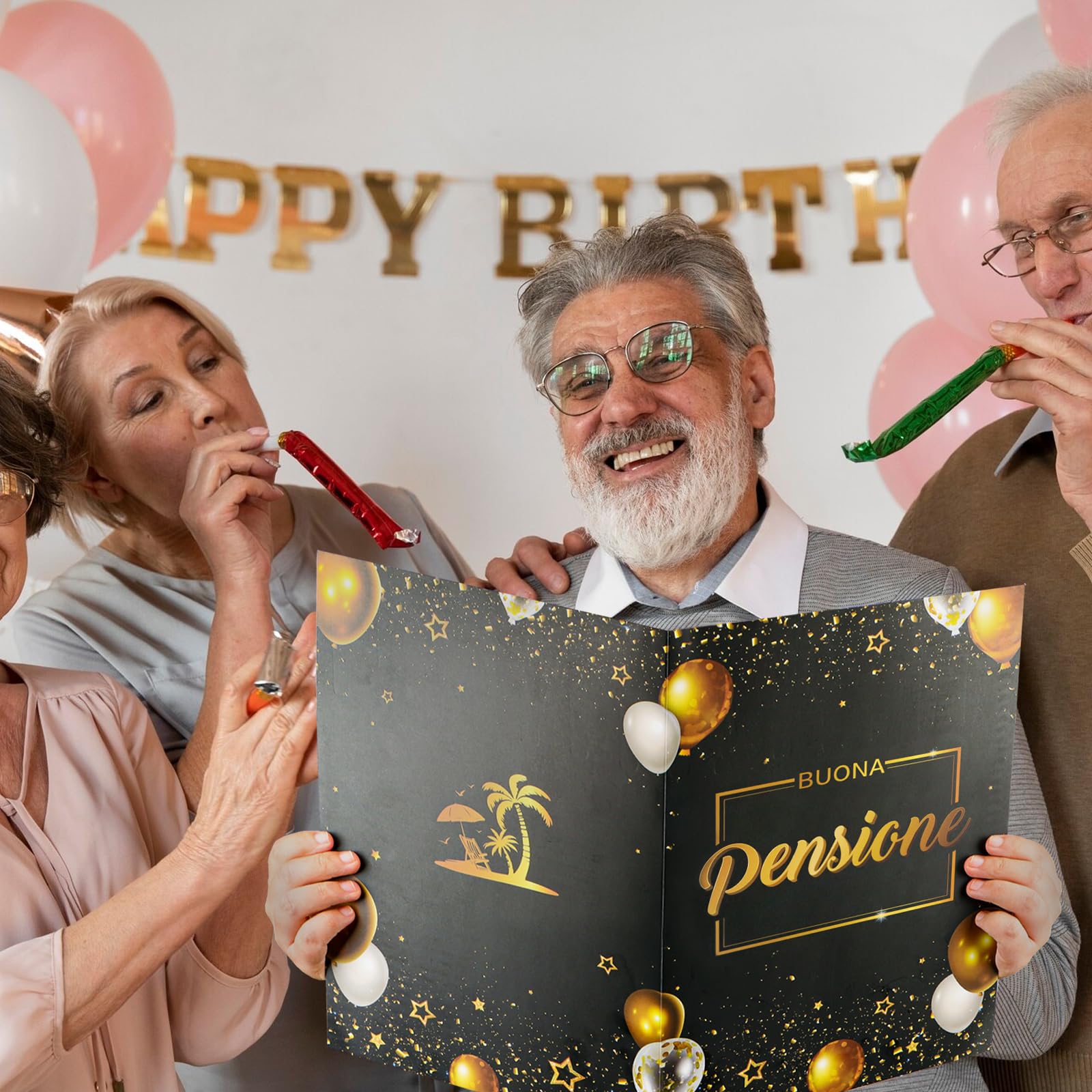 Biglietto di auguri per pensionamento con gatto, divertente