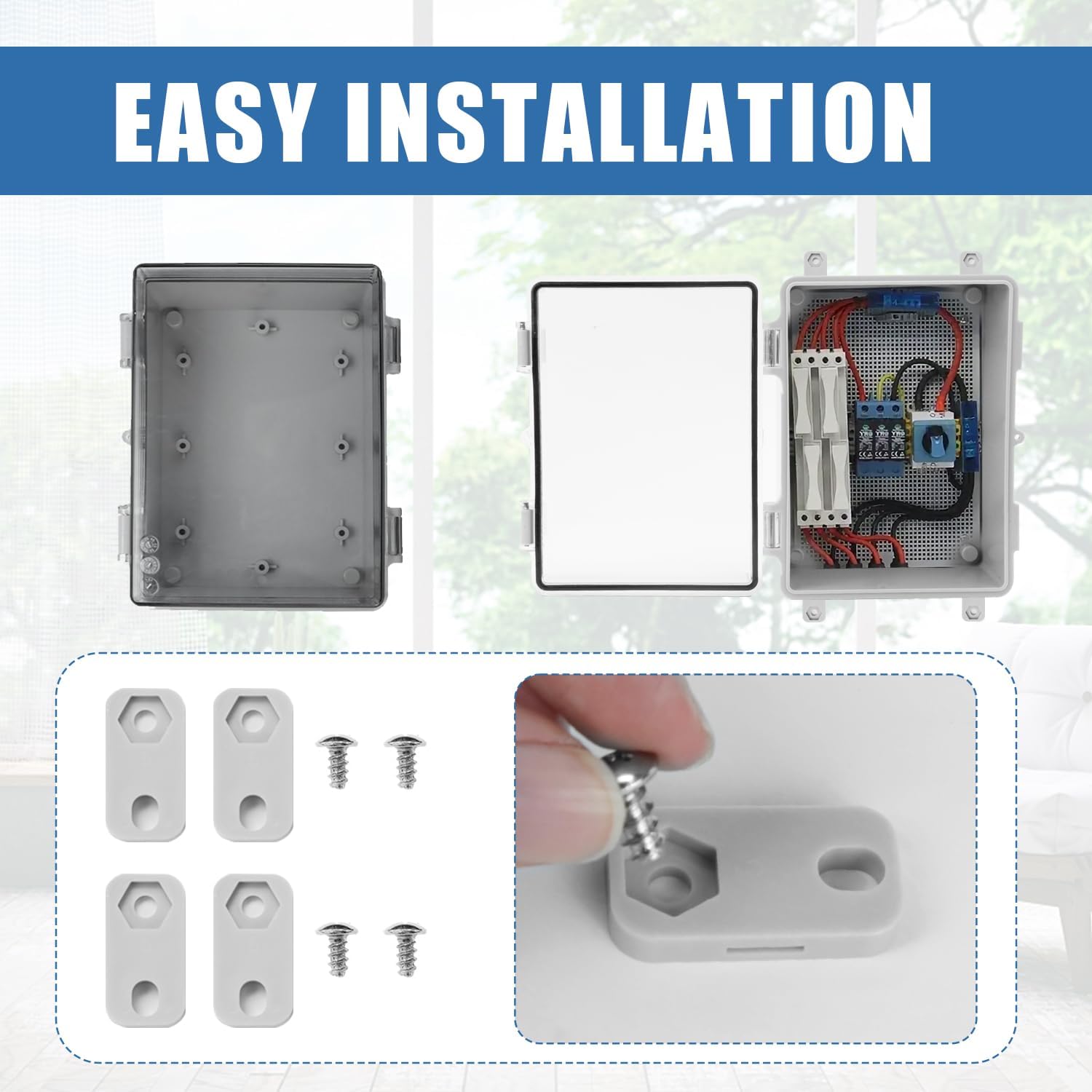 Waterproof Junction Box IP65, Surface-Mounted Distribution Box Made of ABS - Image 4