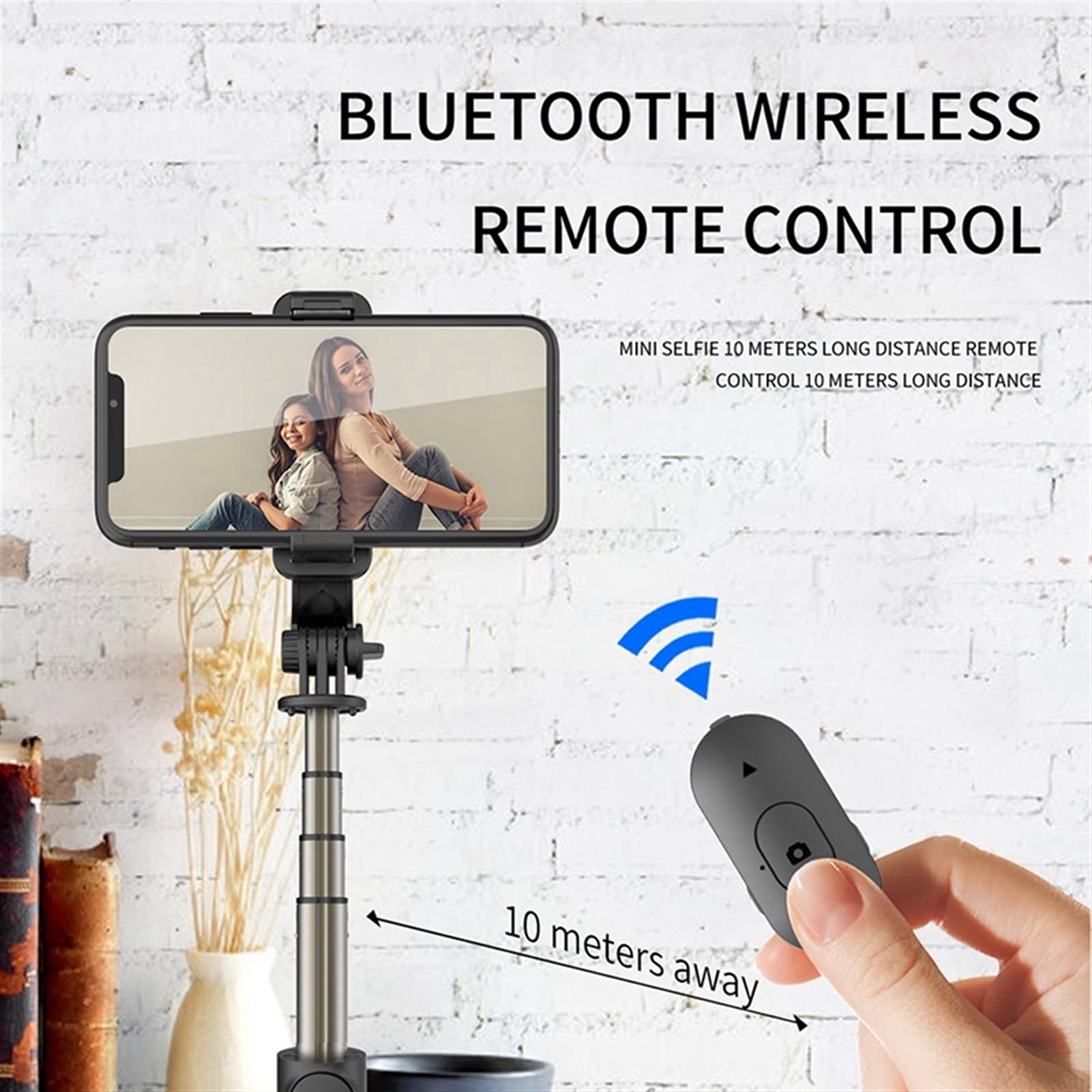 SCRUBY 3 in 1 Wireless Bluetooth Selfie Stick Pieghevole Mini Treppiede Monopiede Espandibile