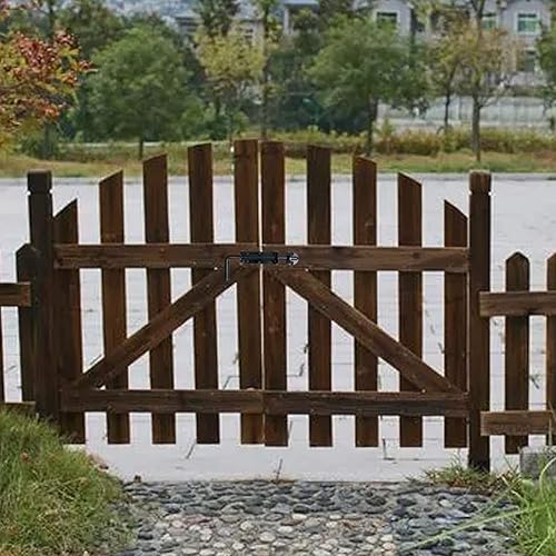 Miniatura 6 de Aiwaiufu Pestillo negro resistente de 8.5 pulgadas, acero galvanizado deslizante para todo tipo de puertaspuertas, pestillo grueso interior y