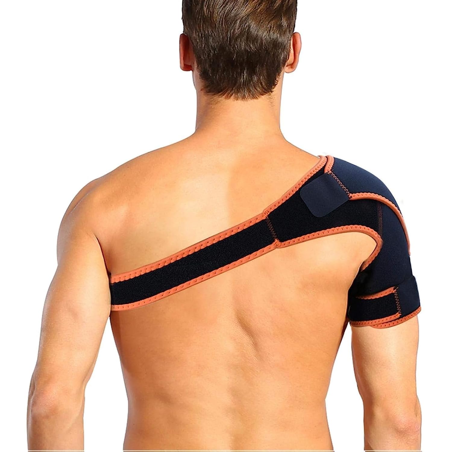 Adjustable Shoulder Support, Adjustable Compression Sleeve Rotator Cuff Support & Arm Sling, Shoulder Brace, Ergonomic Design and Breathable Wicking Lightweight Fabric, for Dislocation