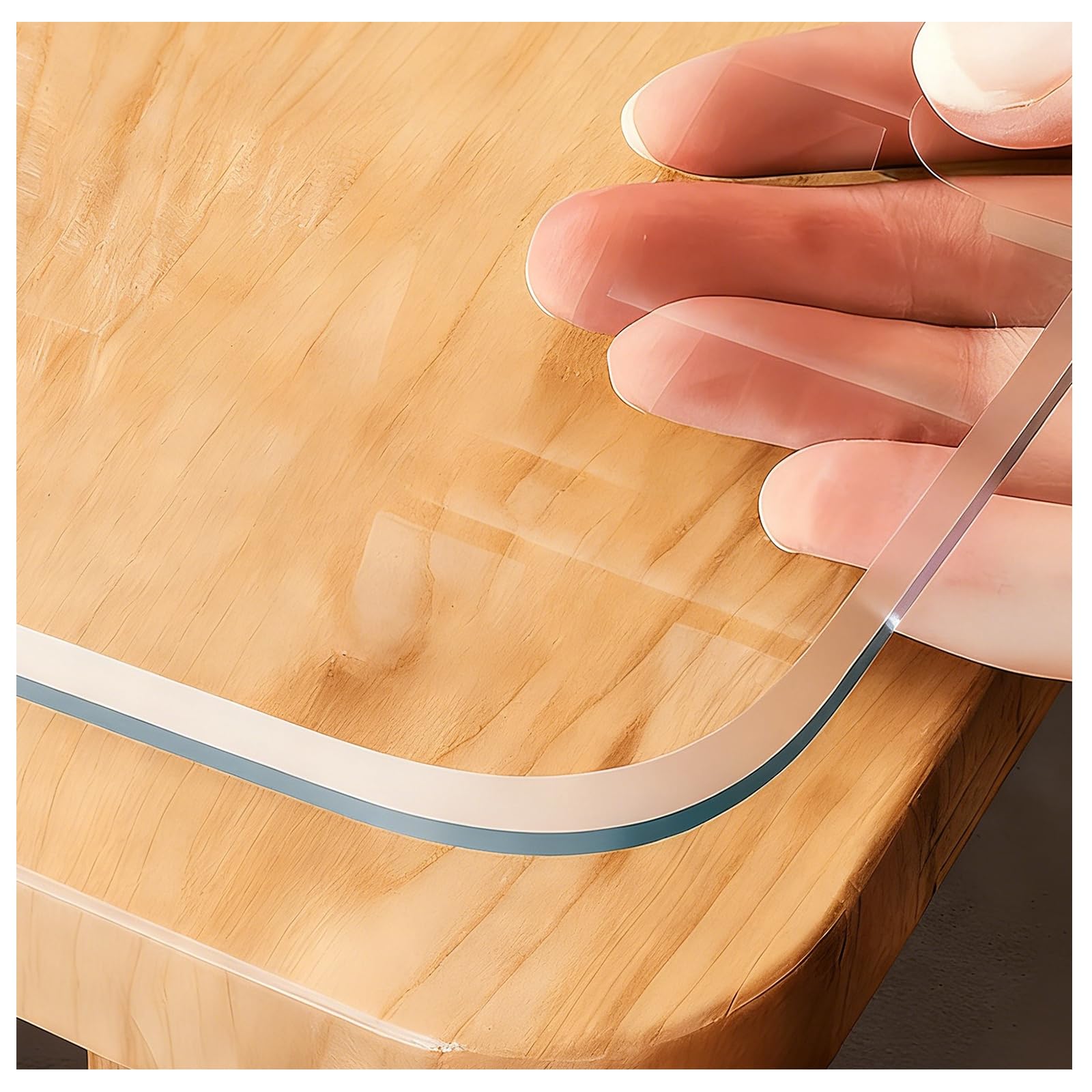 Nappe transparente pour protéger la table de salle à manger - 8