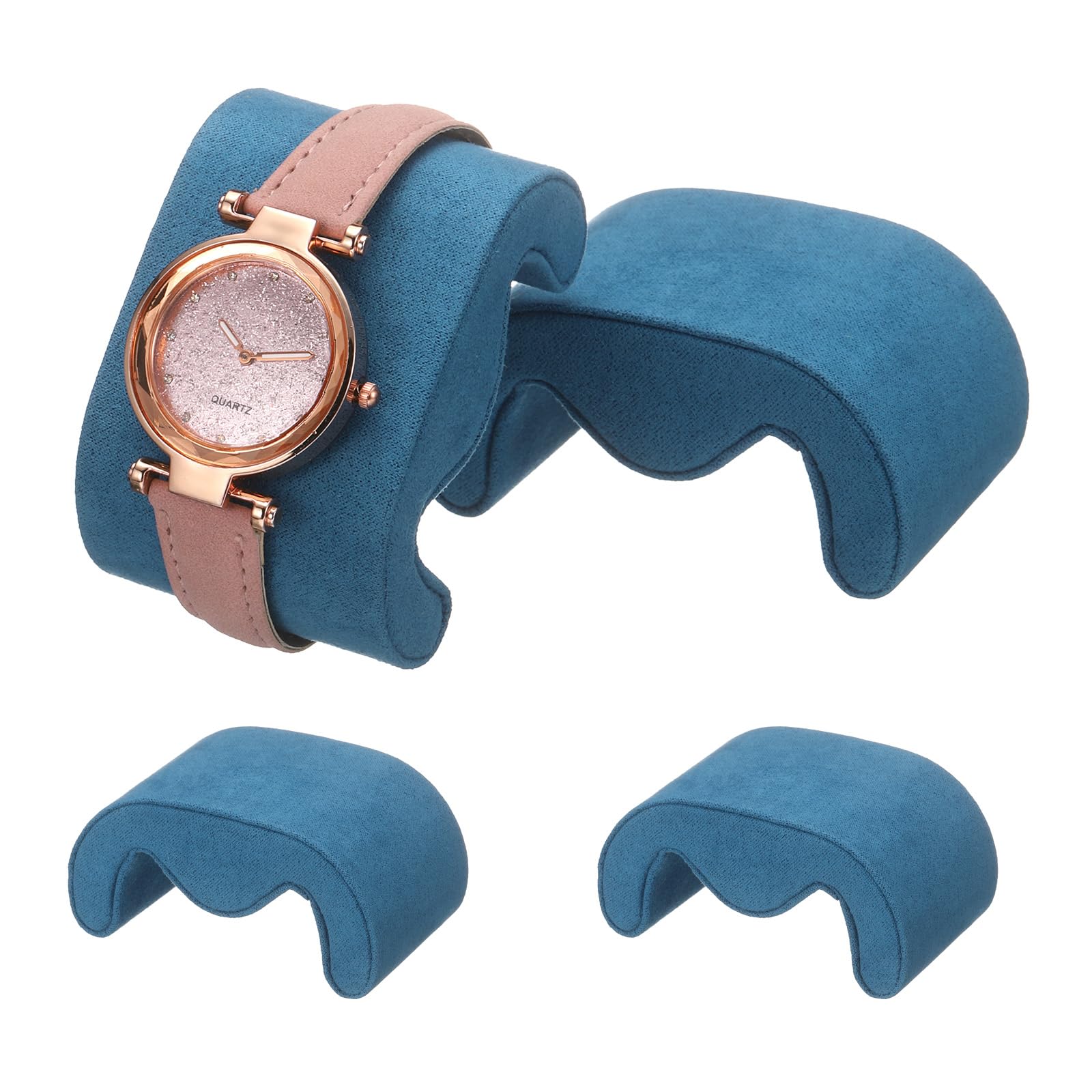 Coussin de montre velours uxcell en M bleu anti rayure pour boîtier et bracelet