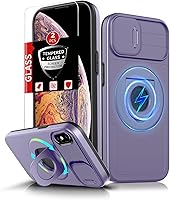 Vista 28 de Funda magnética para iPhone 11 Pro compatible con carga inalámbrica MagSafe, con 2 protectores de pantalla, anillo kickstand de 360° integrado +