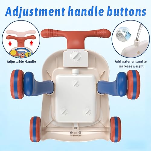 Miniatura 7 de QDRAGON Andador de bebé 3 en 1 y centro de actividades para niños, aprendiendo a caminar, sentarse a estar de pie, juguetes educativos tempranos