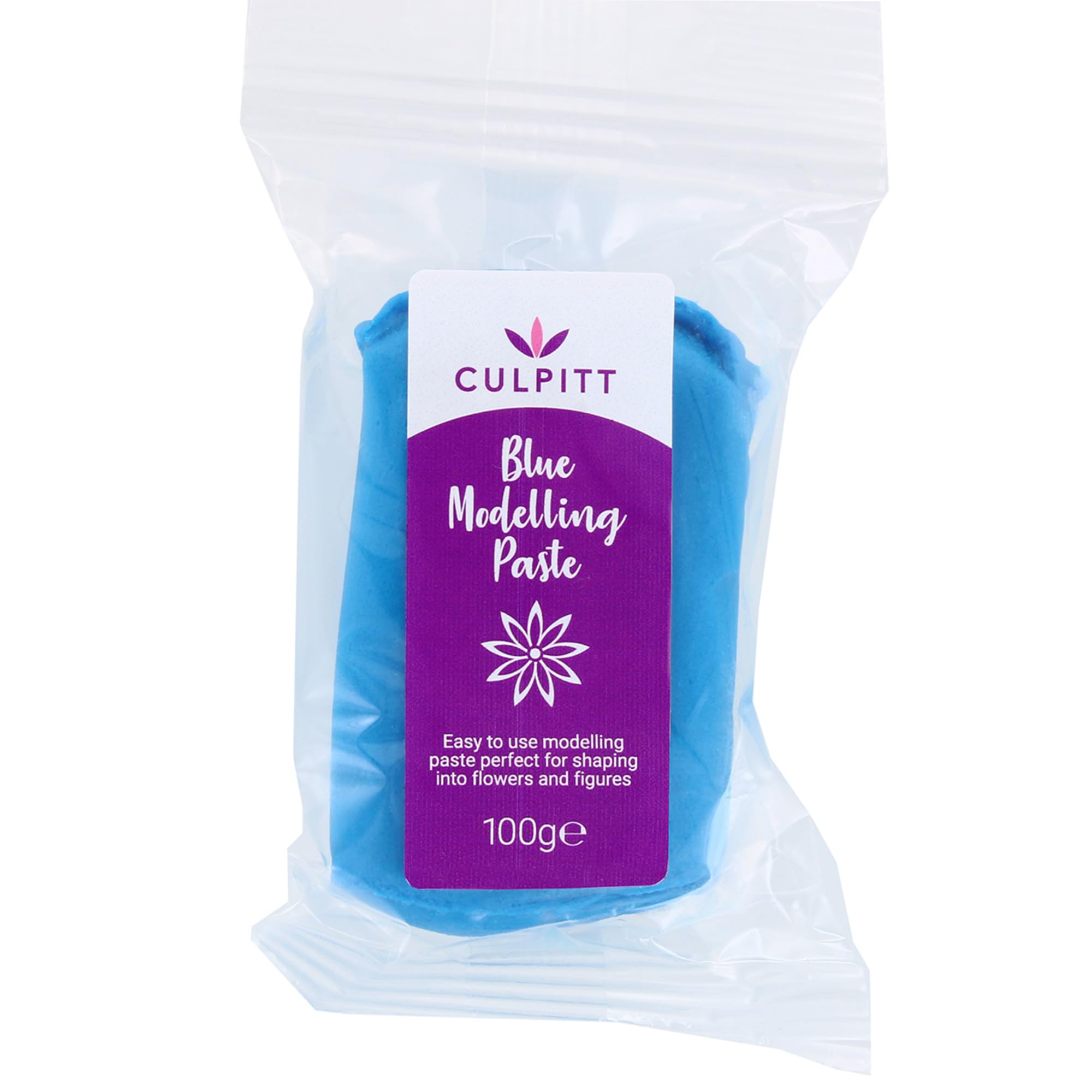 Culpitt Modelling Paste, Blue, Sugarpaste, Gumpaste For Cake Decorating, Flowers, Animals, Figures, Models - Sets Hard, 100g