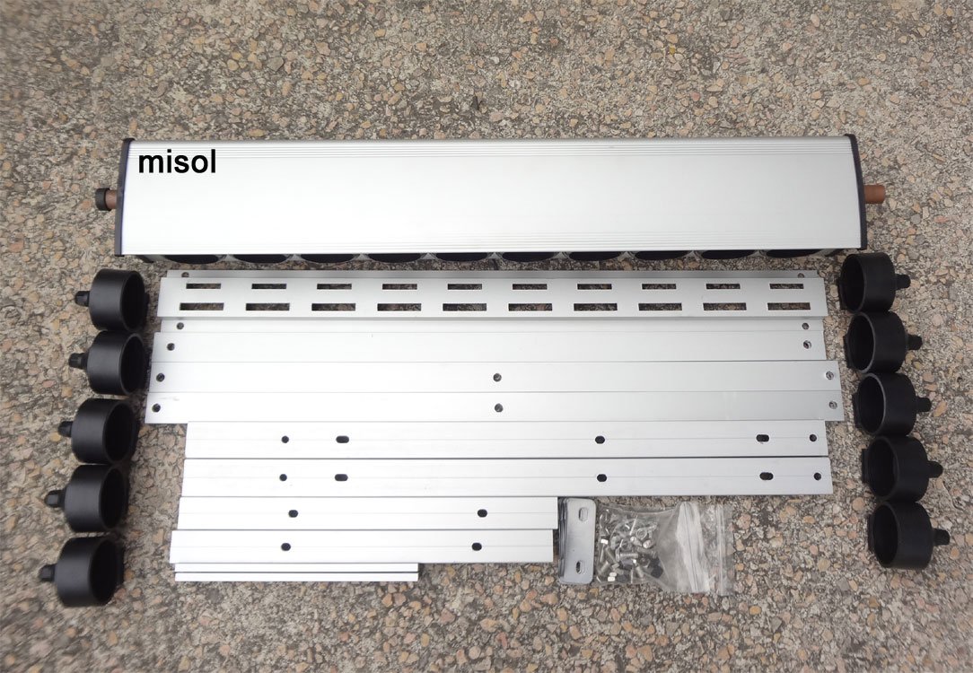 Solar Collector of Solar Hot Water Heater/with 10 Evacuated Tubes/Heat Pipe Vacuum Tubes, new/Colector solar del calentador de agua caliente solar/con 10 Tubos de vacío