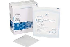 McKesson Sterile 12-Ply Cotton Gauze Sponges: Essential Healthcare Supply (25 Packs of 50)