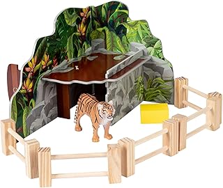 Playtive Toy Animals Set Toy Animals Role Play (Tiger Enclosure)