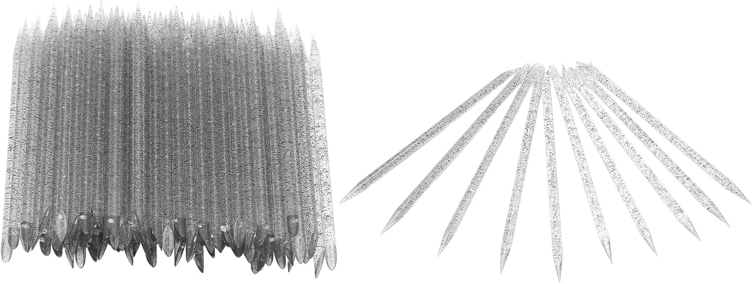 Nagelriem Manicure Pedicure Stick, Nagel Boren Wegwerp Nail Cuticle Pusher Praktisch Duurzaam voor Thuisgebruik voor Nagelsalon(zwart)