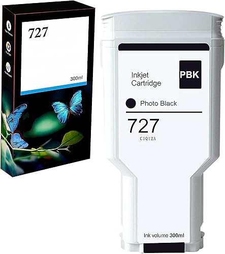 Compatible 727 Photo Black 300ML Tinta de tinte remanufacturado cartucho de tinta de repuesto para HP 727 para impresoras HP DesignJet T920 T930