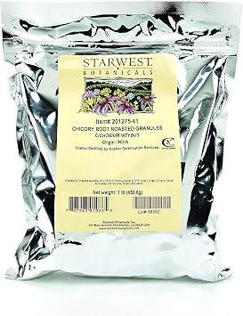 Starwest Botanicals Chicory Root Roasted Granules, 1 Pound