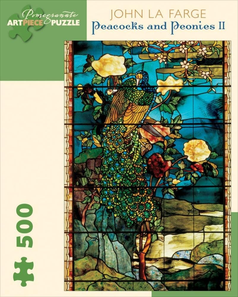 Lafarge/Peacocks & Peonies 500 Piece Puzzle Jigsaw Puzzle 9 x 11in